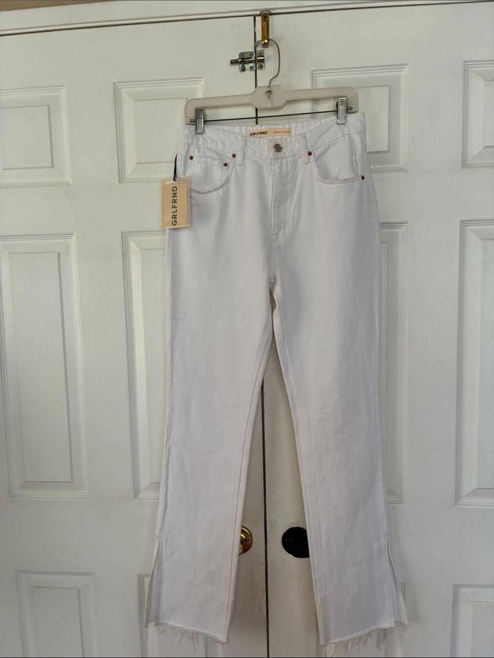 NWT GRLFRND Revolve HIGH RISE boot Jeans with slit